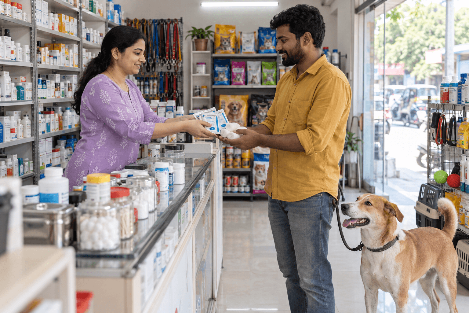 A local pharmacy providing animal-care resources